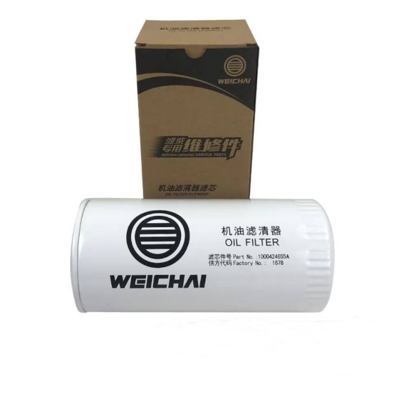 FAW & Shacman กรองน้ำมันเครื่องเครื่องยนต์ดีเซลรถบรรทุกหนัก 1000424655 1000424655A